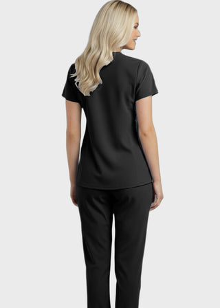 Panda Uniform Women's Two Pocket Mock Wrap Scrub Top