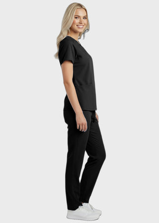 Panda Uniform Women's Two Pocket Mock Wrap Scrub Top
