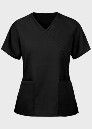 Panda Uniform Women's Two Pocket Mock Wrap Scrub Top