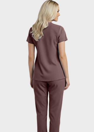 Panda Uniform Made in USA Women's Two Pocket Mock Wrap Scrub Top