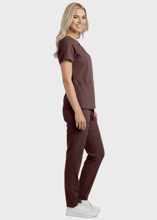 Panda Uniform Made in USA Women's Two Pocket Mock Wrap Scrub Top