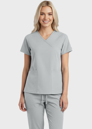 Panda Uniform Women's Two Pocket Mock Wrap Scrub Top