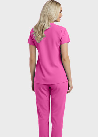 Panda Uniform Women's Two Pocket Mock Wrap Scrub Top