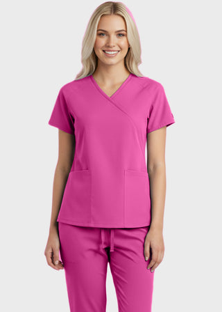 Panda Uniform Women's Two Pocket Mock Wrap Scrub Top