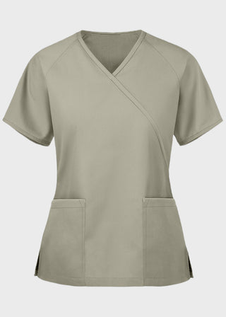 Panda Uniform Made in USA Women's Two Pocket Mock Wrap Scrub Top