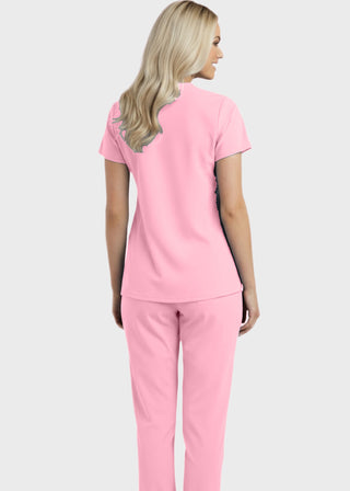 Panda Uniform Made in USA Women's Two Pocket Mock Wrap Scrub Top