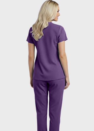 Panda Uniform Women's Two Pocket Mock Wrap Scrub Top