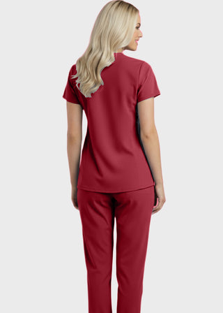 Panda Uniform Women's Two Pocket Mock Wrap Scrub Top