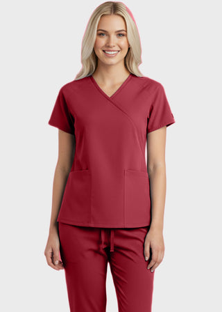 Panda Uniform Women's Two Pocket Mock Wrap Scrub Top
