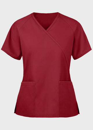 Panda Uniform Women's Two Pocket Mock Wrap Scrub Top
