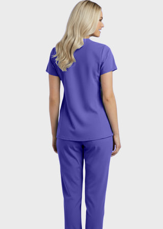Panda Uniform Made in USA Women's Two Pocket Mock Wrap Scrub Top