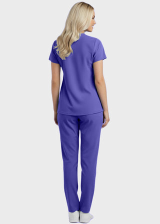 Panda Uniform Women's Two Pocket Mock Wrap Scrub Top