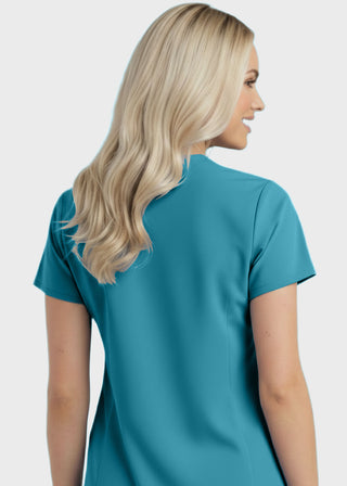 Panda Uniform Made in USA Women's Two Pocket Mock Wrap Scrub Top