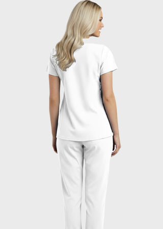 Panda Uniform Made in USA Women's Two Pocket Mock Wrap Scrub Top