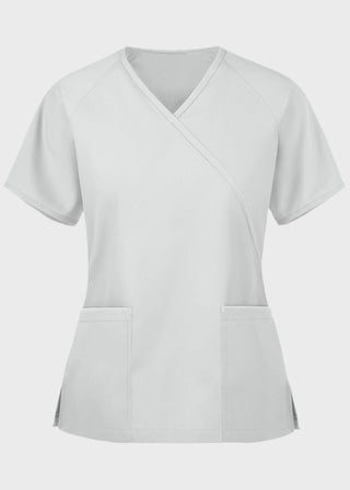 Panda Uniform Made in USA Women's Two Pocket Mock Wrap Scrub Top