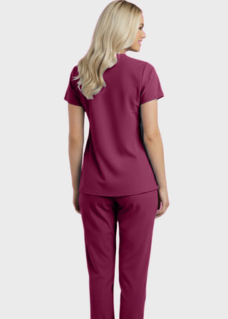 Panda Uniform Made in USA Women's Two Pocket Mock Wrap Scrub Top