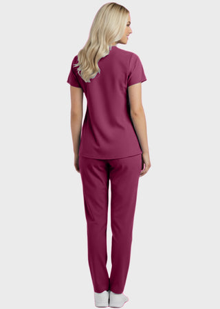 Panda Uniform Made in USA Women's Two Pocket Mock Wrap Scrub Top