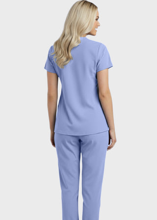 Panda Uniform Made in USA Women's Two Pocket Mock Wrap Scrub Top