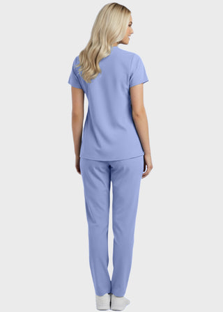 Panda Uniform Made in USA Women's Two Pocket Mock Wrap Scrub Top