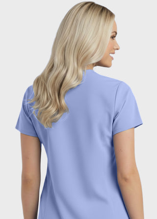 Panda Uniform Made in USA Women's Two Pocket Mock Wrap Scrub Top