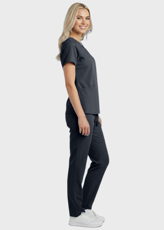 Panda Uniform Women's Two Pocket Mock Wrap Scrub Top