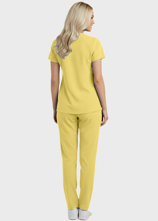 Panda Uniform Made in USA Women's Two Pocket Mock Wrap Scrub Top