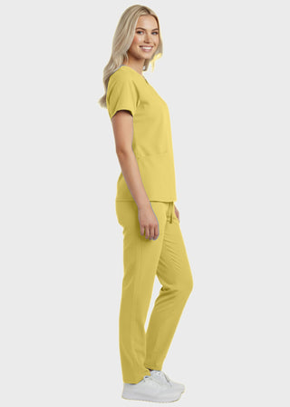 Panda Uniform Made in USA Women's Two Pocket Mock Wrap Scrub Top