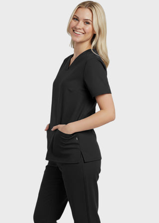 Panda Uniform Women's Two Pocket V-Neck Basic Nurse Scrub Top