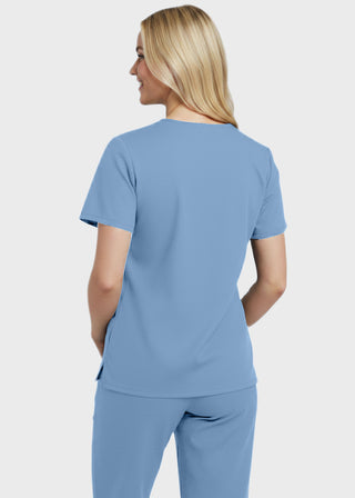 Panda Uniform Women's Two Pocket V-Neck Basic Nurse Scrub Top
