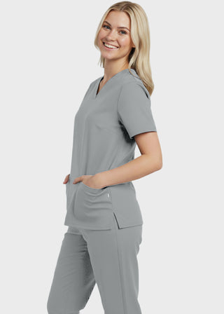 Panda Uniform Women's Two Pocket V-Neck Basic Nurse Scrub Top