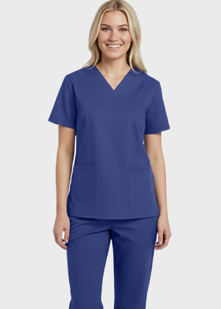 Panda Uniform Women's Two Pocket V-Neck Basic Nurse Scrub Top