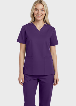 Panda Uniform Women's Two Pocket V-Neck Basic Nurse Scrub Top