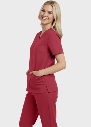 Panda Uniform Women's Two Pocket V-Neck Basic Nurse Scrub Top