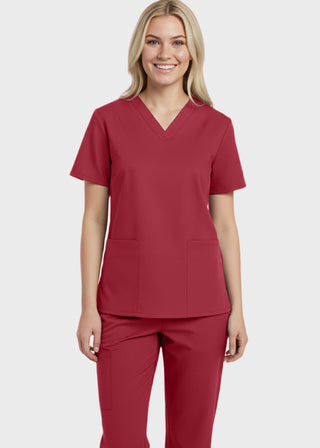 Panda Uniform Women's Two Pocket V-Neck Basic Nurse Scrub Top