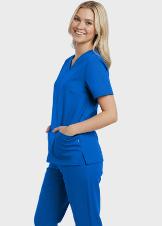 Panda Uniform Women's Two Pocket V-Neck Basic Nurse Scrub Top