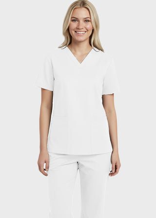 Panda Uniform Women's Two Pocket V-Neck Basic Nurse Scrub Top