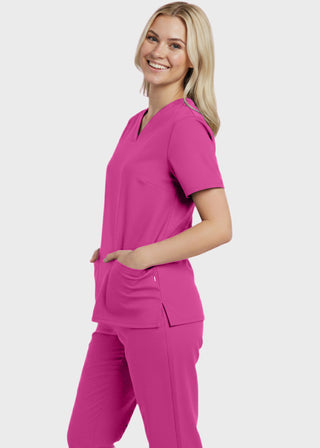 Panda Uniform Women's Two Pocket V-Neck Basic Nurse Scrub Top