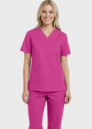Panda Uniform Women's Two Pocket V-Neck Basic Nurse Scrub Top