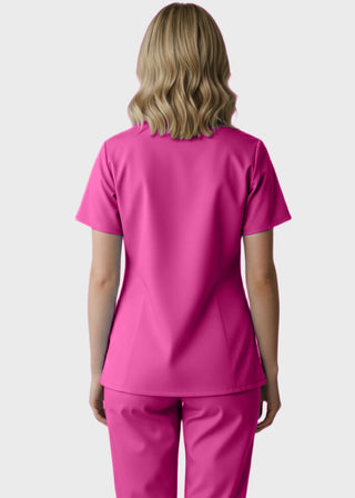 Panda Uniform Women's Three Pocket Split Neck Nursing Scrub Top