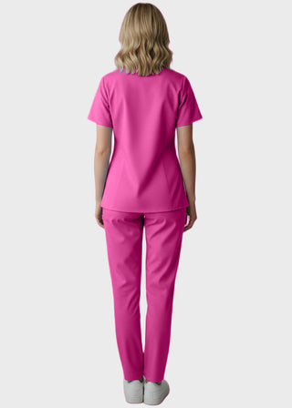 Panda Uniform Women's Three Pocket Split Neck Nursing Scrub Top