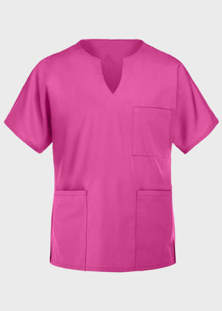Panda Uniform Made in USA Women's Three Pocket Split Neck Nursing Scrub Top