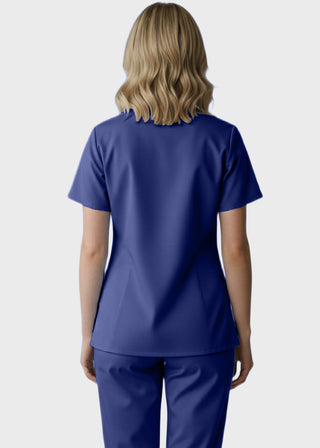 Panda Uniform Women's Three Pocket Split Neck Nursing Scrub Top