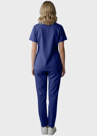Panda Uniform Women's Three Pocket Split Neck Nursing Scrub Top