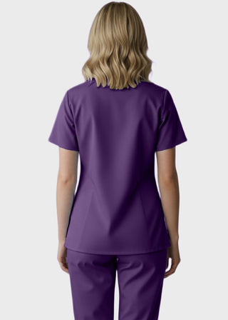 Panda Uniform Women's Three Pocket Split Neck Nursing Scrub Top