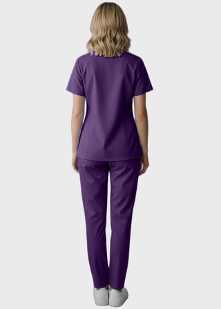 Panda Uniform Women's Three Pocket Split Neck Nursing Scrub Top