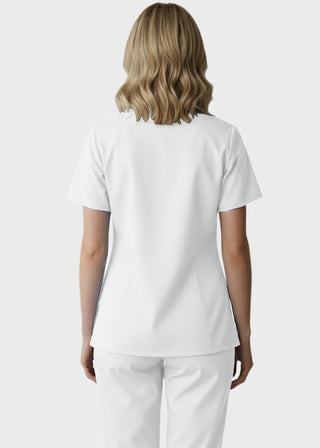 Panda Uniform Women's Three Pocket Split Neck Nursing Scrub Top