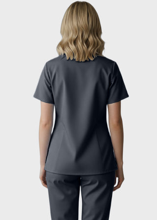 Panda Uniform Women's Three Pocket Split Neck Nursing Scrub Top