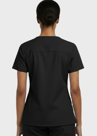 Panda Uniform Women's V-Neck Single Pocket Scrub Top