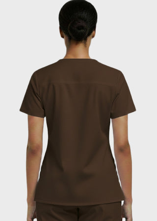Panda Uniform Women's V-Neck Single Pocket Scrub Top