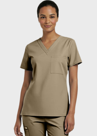 Panda Uniform Made in USA Women's V-Neck Single Pocket Scrub Top